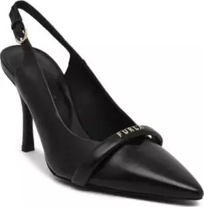 Black Leather High Heel