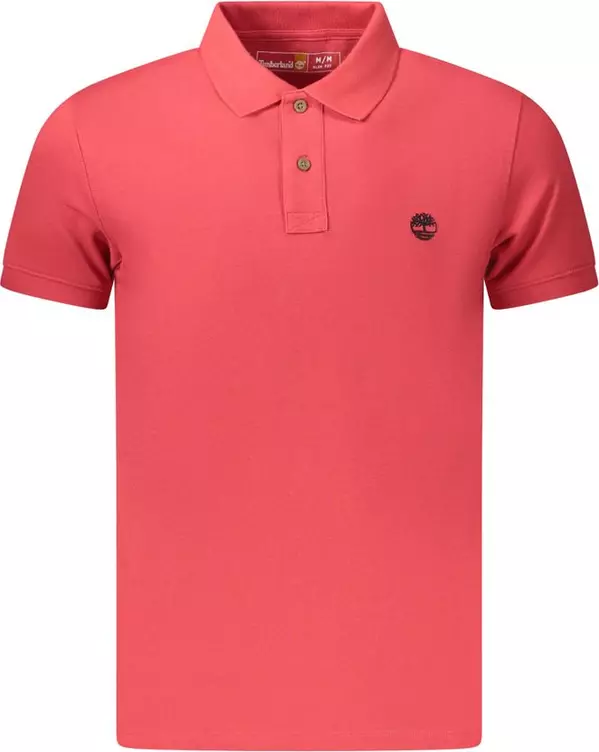 Red Cotton Men Polo Shirt