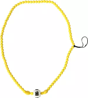 Yellow Beaded Chain DG Logo Charm Accessory Necklace