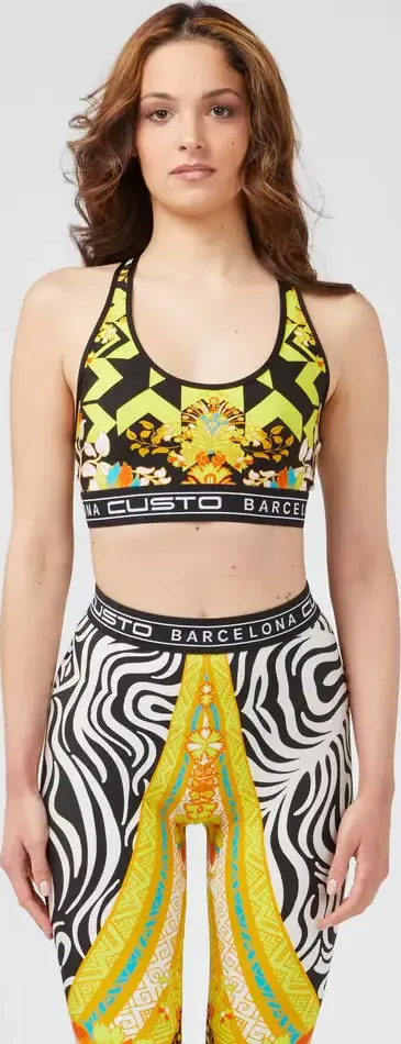 Yellow Polyamide Women Top