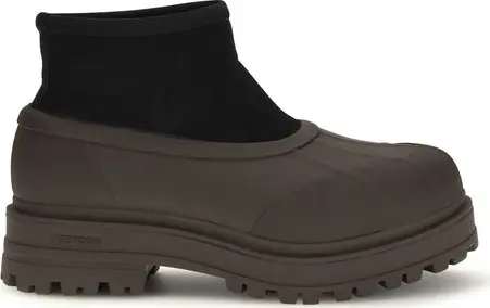 Brown Rubber Ankle Boots