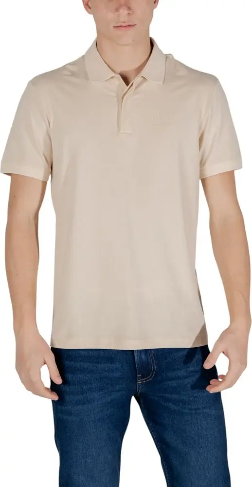 Beige Cotton Polo Shirt
