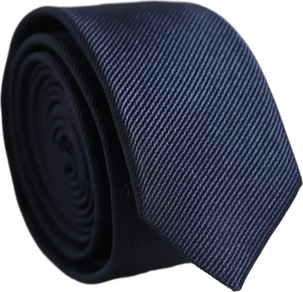 Men Dark Blue Textured Silk Adjustable Tied Necktie Tie