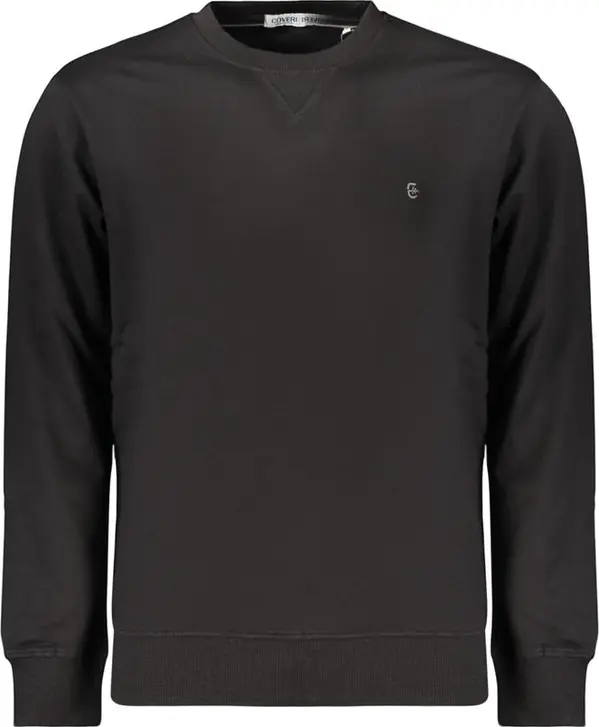 Black Cotton Men's Sweatshirt