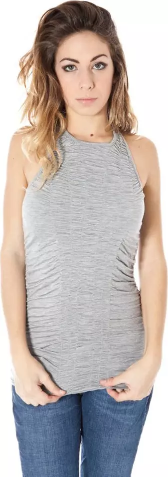 Gray Micro Modal Women T-Shirt