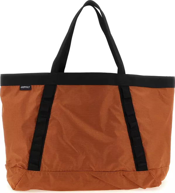 Orange Nylon Tote Bag