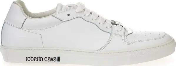 White Leather Low Top Sneakers