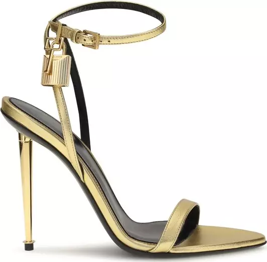 Gold Lamb Ovis Aries Stiletto Heel Sandals