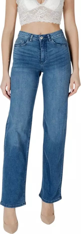 Blue Cotton Relaxed Fit Jeans