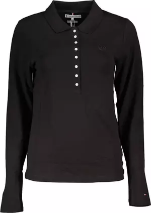 Black Cotton Polo Shirt