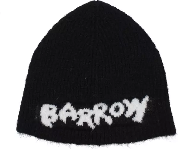 Black Marabou Beanie