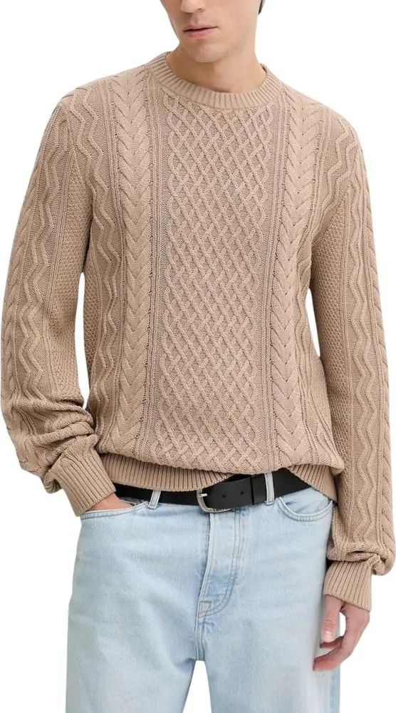 Beige Recycled Cotton Sweatshirt