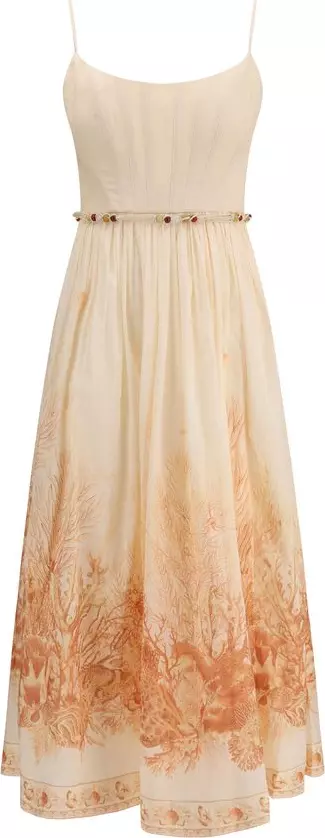 Multicolor Cotton Long Dress