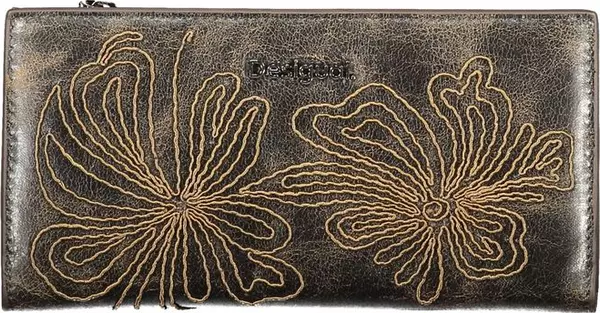 Brown Polyurethane Women's Wallet