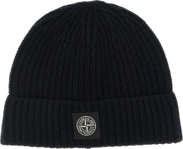 Blue Virgin Wool Beanie