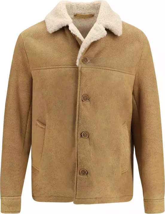Brown Leather Full-Length Jacket