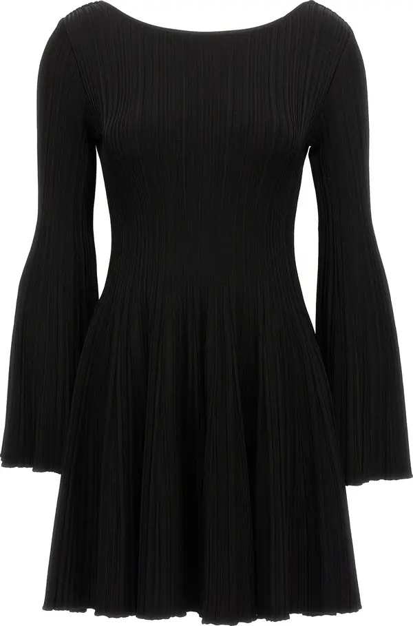 Black Viscose Mini Skirt