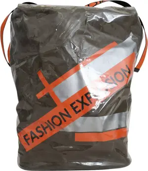 Green Fashion Expression Oversized Plastic Tote Bag