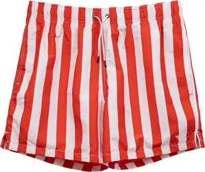 Red Polyester Swim Short