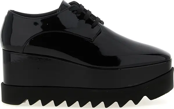Black Polyethylene Wedge Sandals