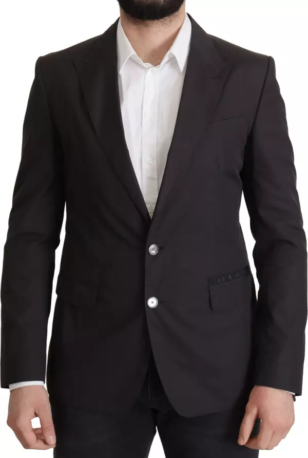 Black Single Breasted TAORMINA Breasted Blazer