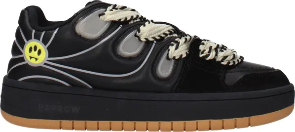 Black Leather Low Top Sneakers