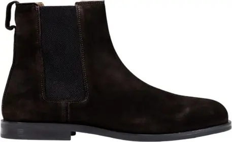 Brown Suede Leather Chelsea Boots