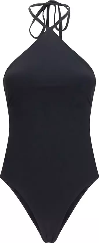 Black Polyamide One-Piece Swimsuit