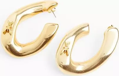 Gold Plastic Earrings