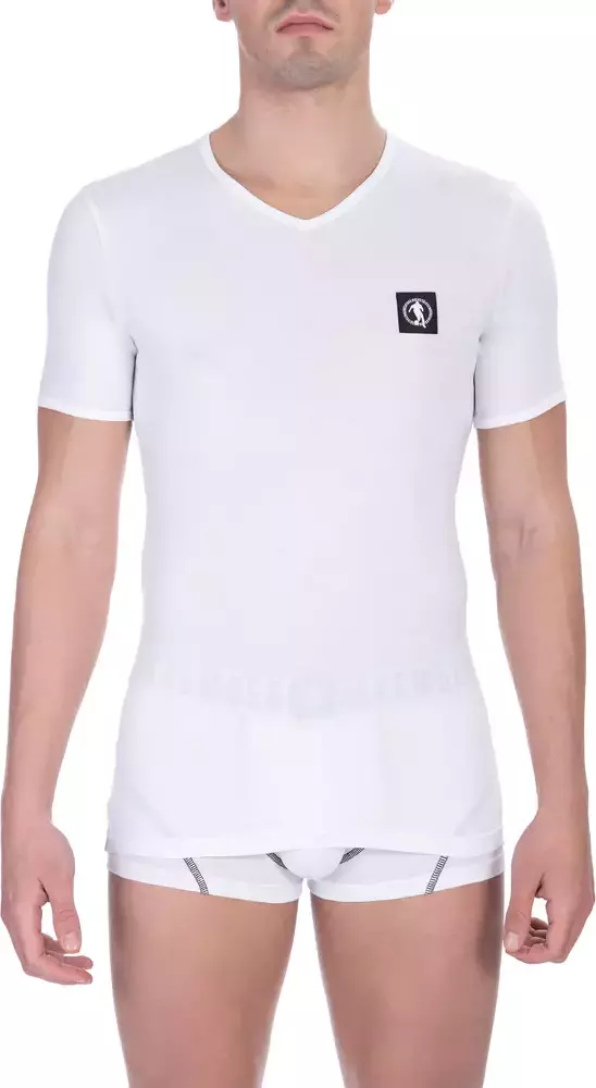 White Cotton Men T-Shirt