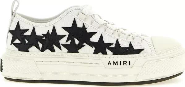 White Cotton Low Top Sneakers
