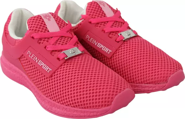 Fuxia Beetroot Polyester Runner Becky Sneakers Shoes