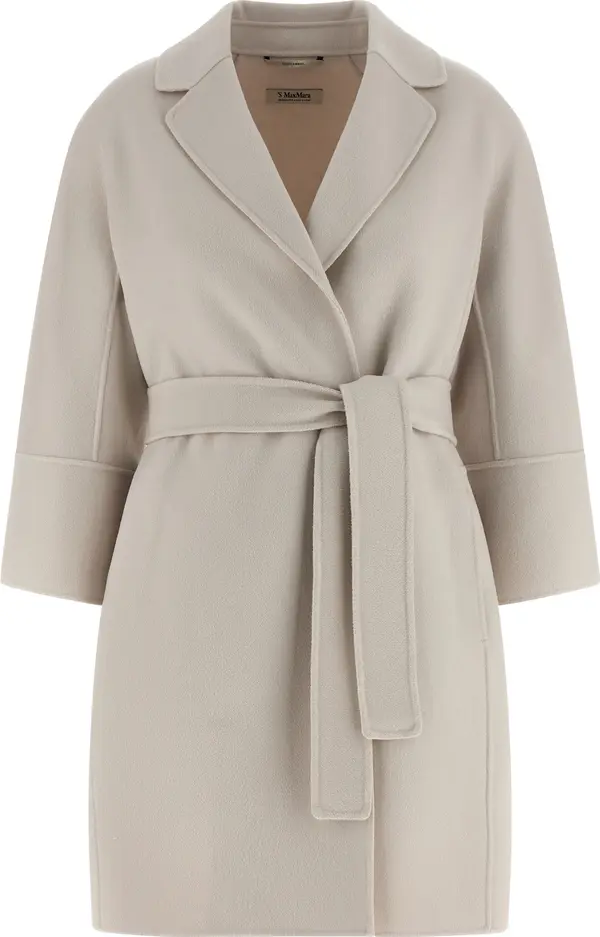 Beige Virgin Wool Coat