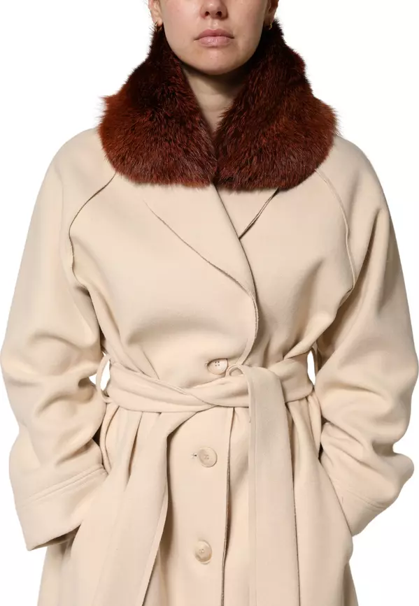 Brown Mink Fur Collar Women Neck Wrap 60cm x 14cm  Scarf