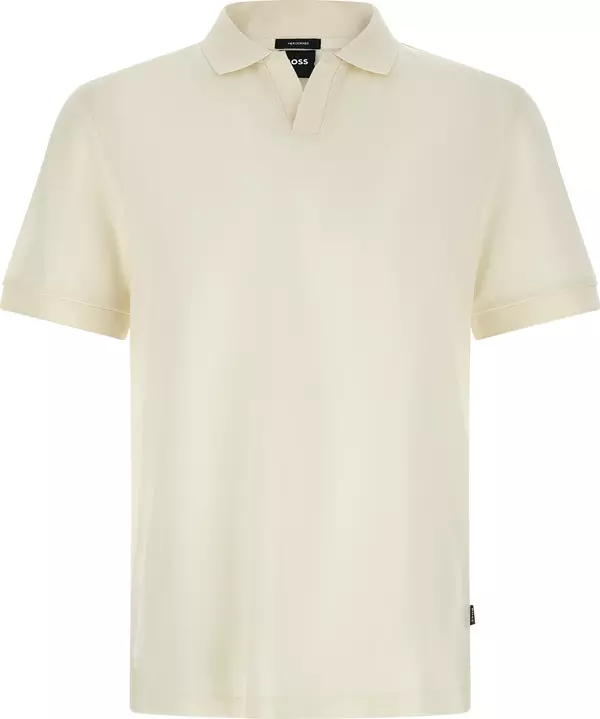 White Cotton Polo Shirt