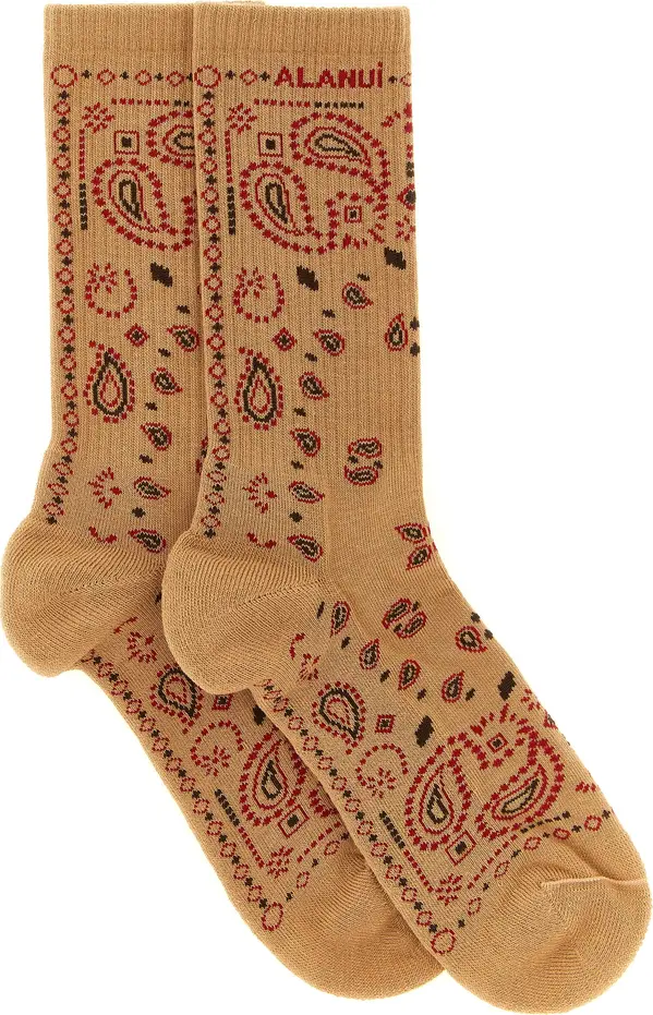 Beige Cotton Socks