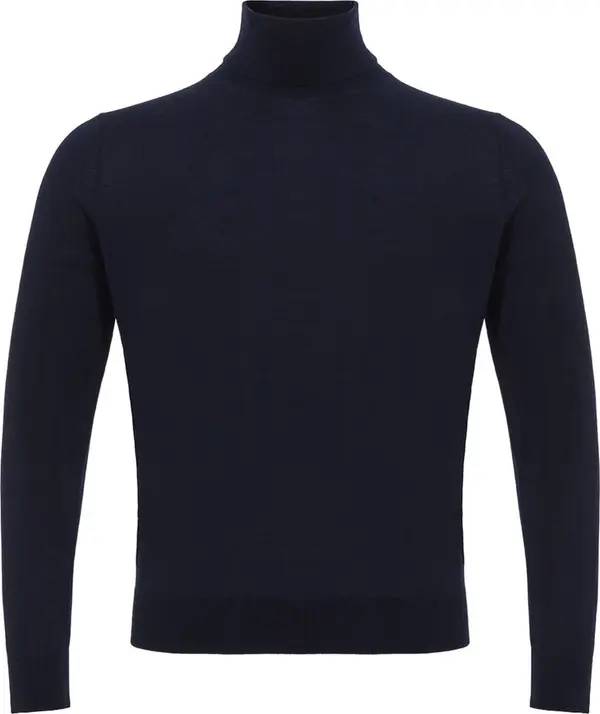 Blue Cashmere Turtleneck