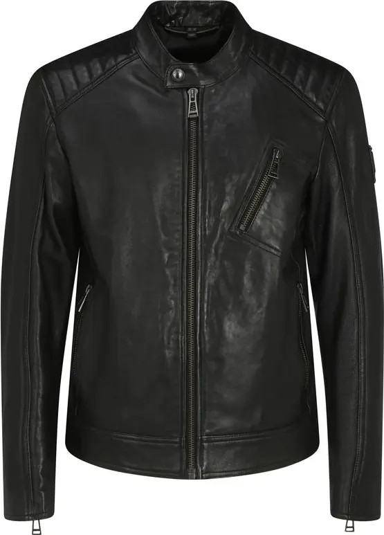 Black Lamb Ovis Aries Leather Jacket