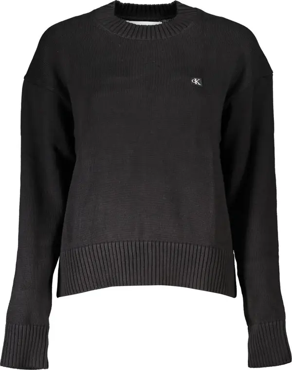 Black Cotton Women's Sweater
