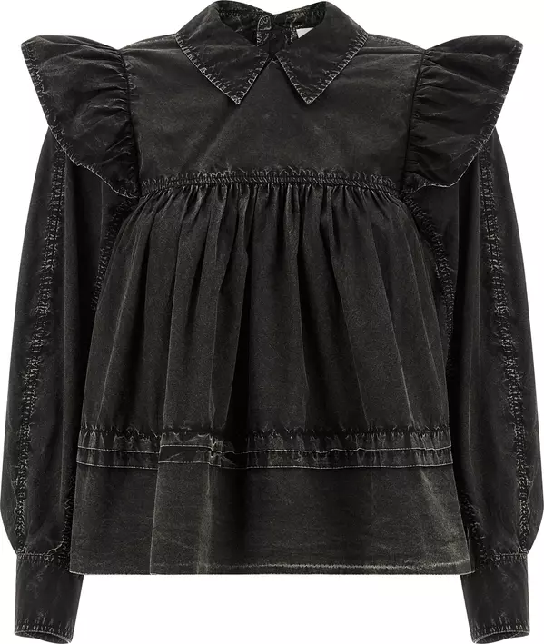 Black Organic Cotton Blouse