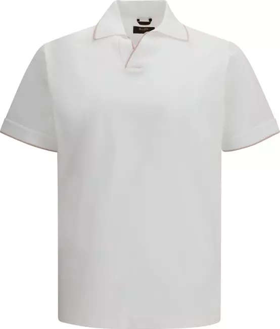 White Cotton Polo Shirt