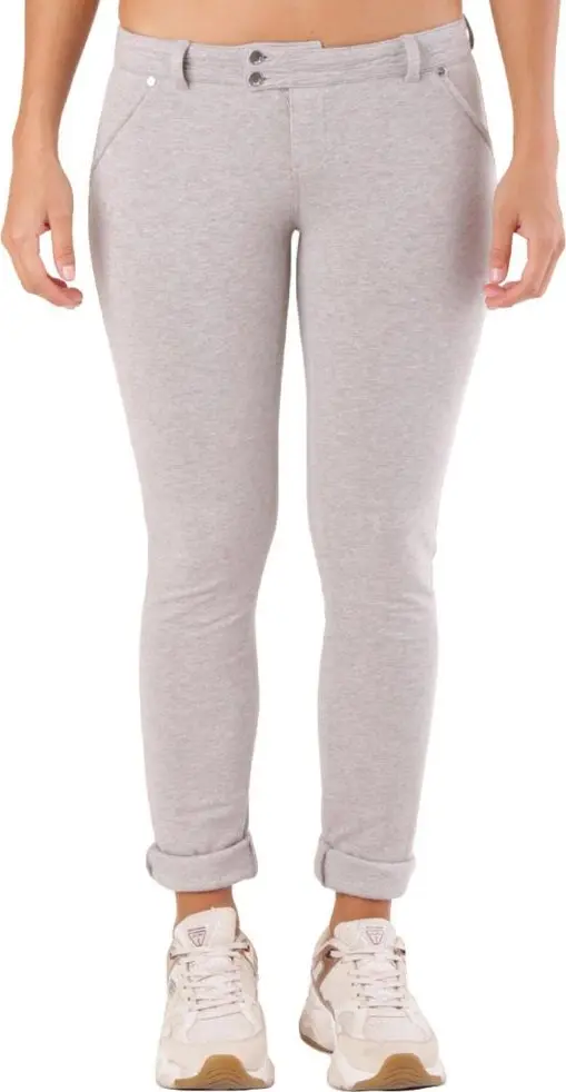 Gray Cotton Skinny Pants