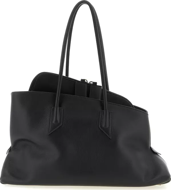 Black Calfskin Shoulder Bag