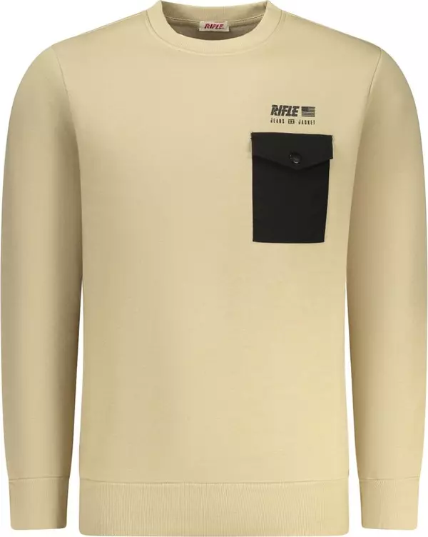 Beige Cotton Men's Sweatshirt