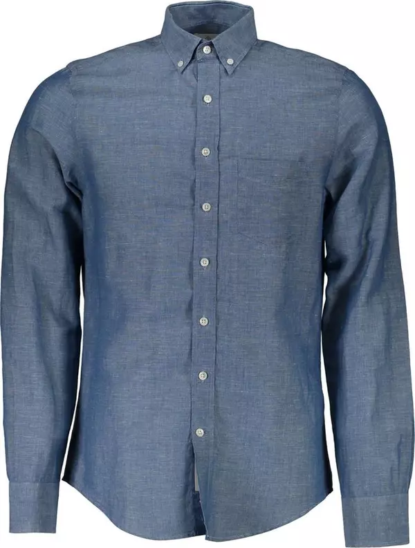Blue Linen Men's Shirt