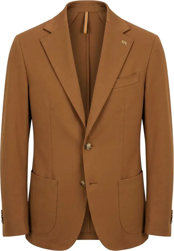 Brown Cotton Men Jacket