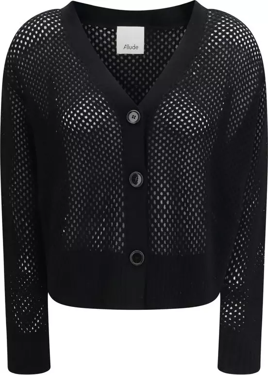 Black Wool Cardigan