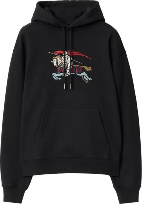 Black Cotton Hoodie