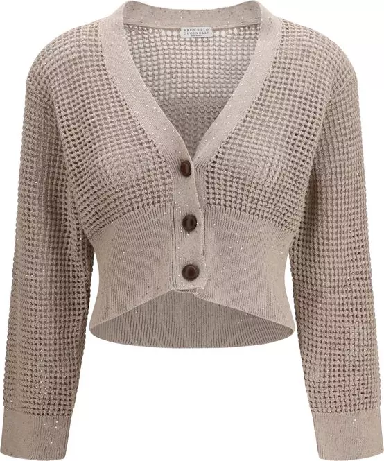 Beige Cotton Cardigan