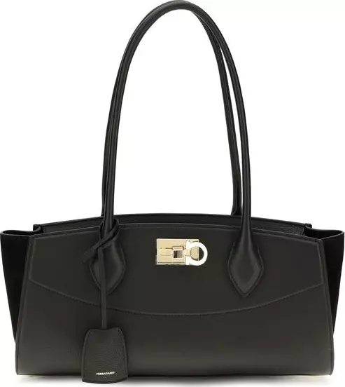 Black Calf Leather Bos Taurus Shoulder Bag